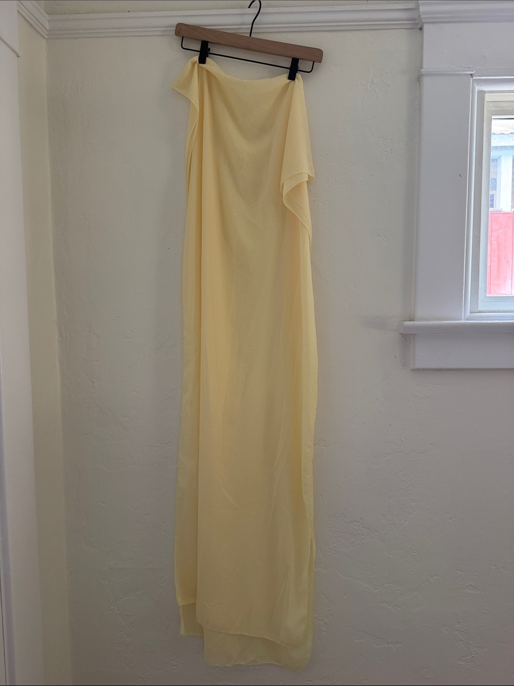 Show Me Your Mumu Strapless Yellow Bridesmaids Dress with neck scarf - Picture 9 of 11